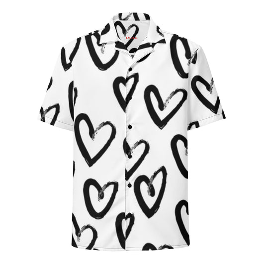 Lagelli "Lov3 of hearts" button down shirt